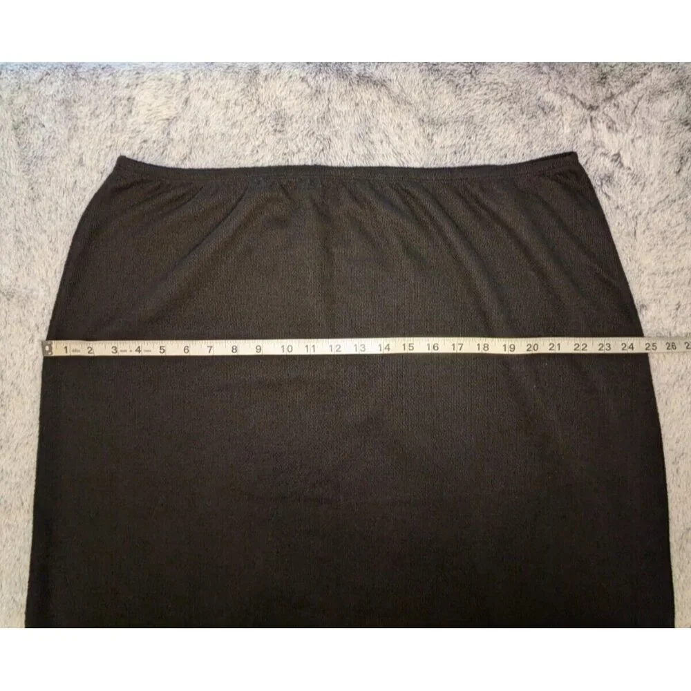 Cato Hi Low Flounced Hem Tweed Skirt Black‎ 18/20W Bow